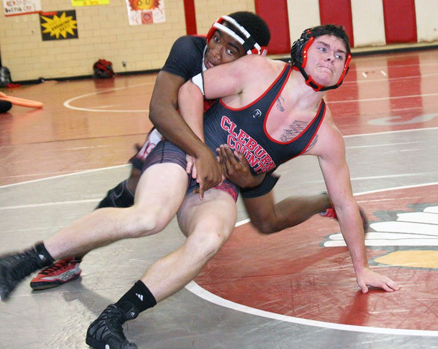 An ASB wrestler in action