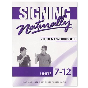  White and purple book with two people signing 