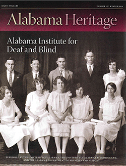 Cover of Alabama Heritage Magazine featuring a story about AIDB 