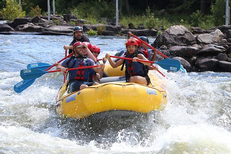 Photo of ASB students on a white-water rafting trip 