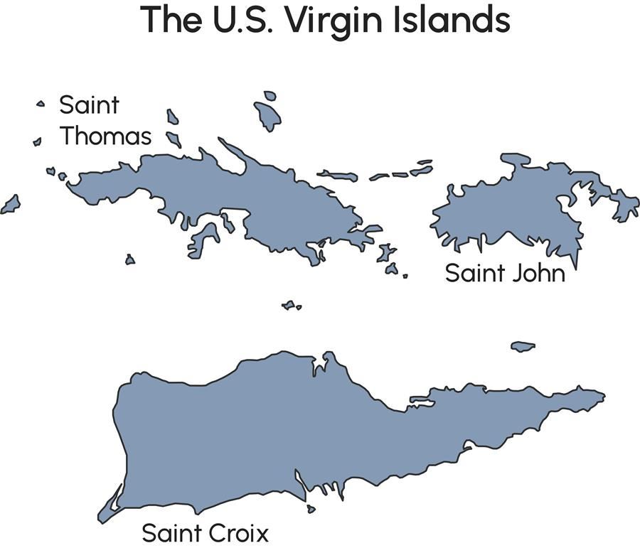 map of: the U.S. Virgin Islands