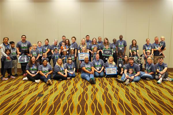 Group photo of all staff and attendees from CATT's LEAF family conference