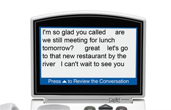 A captel screen.