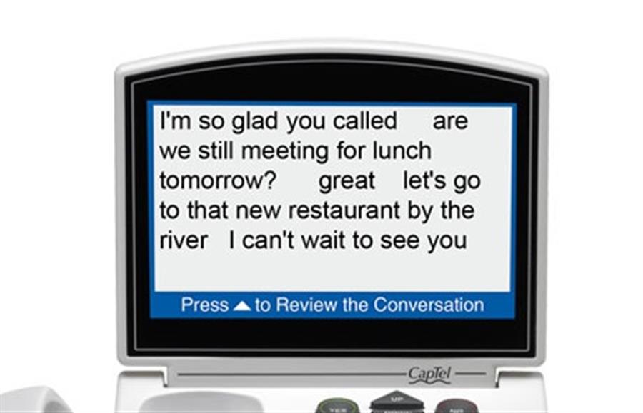 Captel screen.