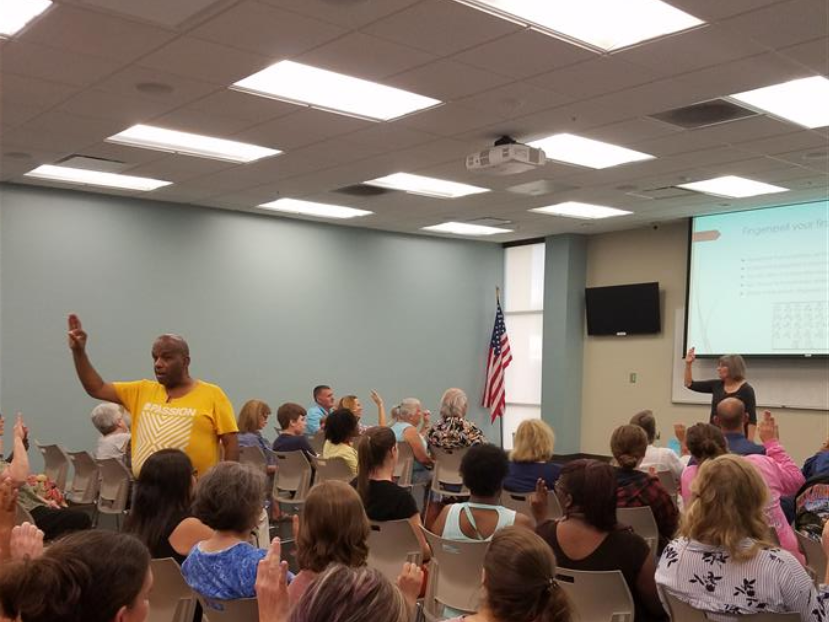 An American Sign Language Class in progress. 