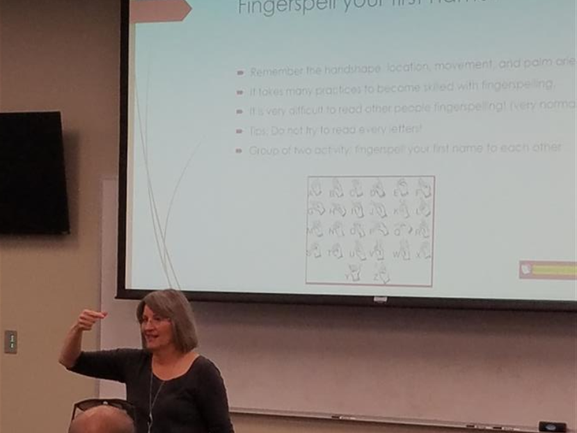 An American Sign Language Class in progress. 