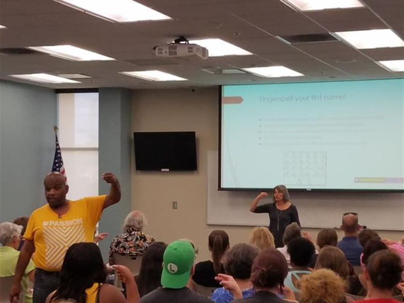 An American Sign Language Class in progress. 