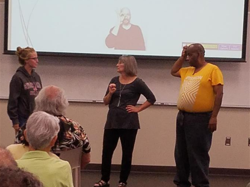 An American Sign Language Class in progress. 