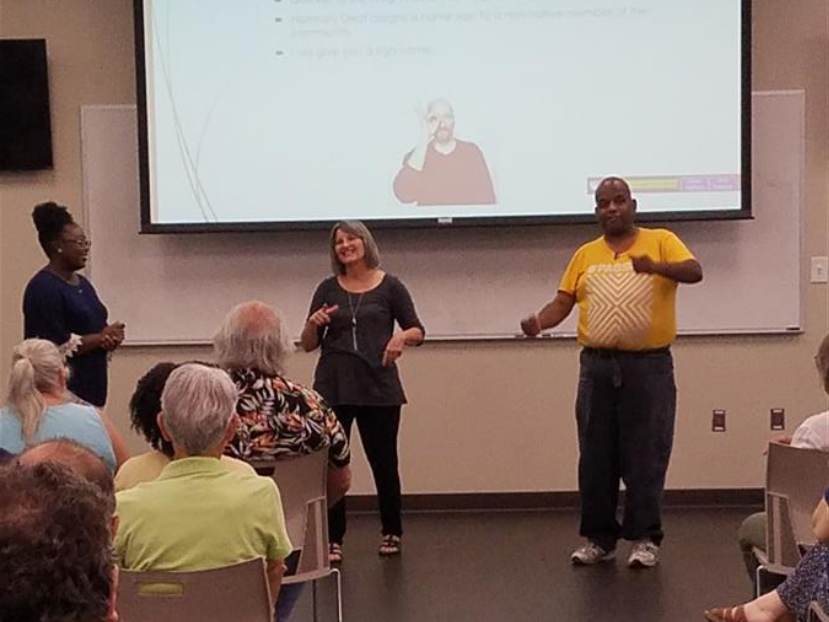 An American Sign Language Class in progress. 