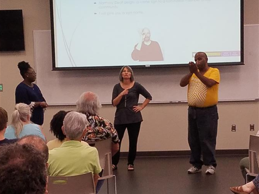An American Sign Language Class in progress. 